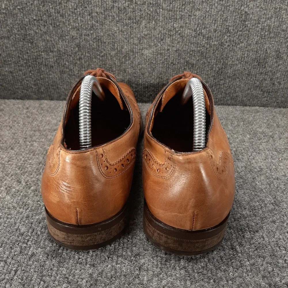 Massimo Matteo Cuoio Wingtip Leather Dress Shoes Men's Size 9M Made in Italy